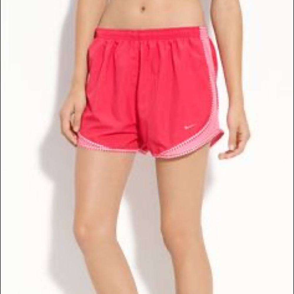 Nike Tempo Shorts Hot Pink Gingham Trim